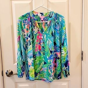 Lilly Pulitzer silk Elsa Top